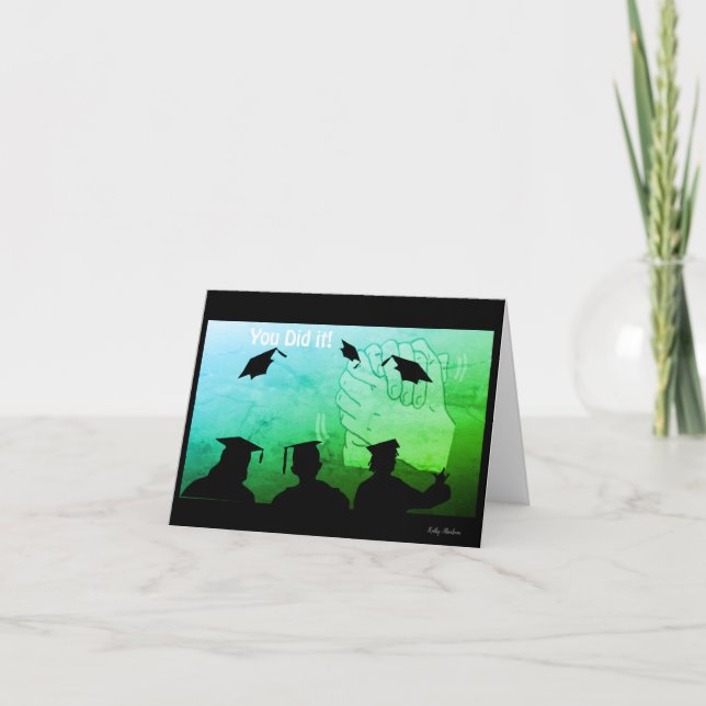 Cartão de Parabéns pela Formatura em ASL (Frente)