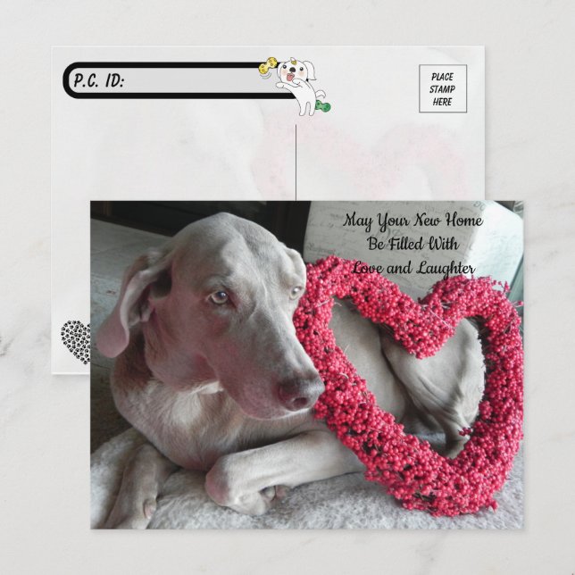 Cartão de Parabéns pela Nova Casa no Postcrossing (Frente/Verso)