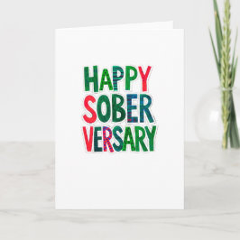 Cartão de Parabéns pelo aniversário de sobriedade,
