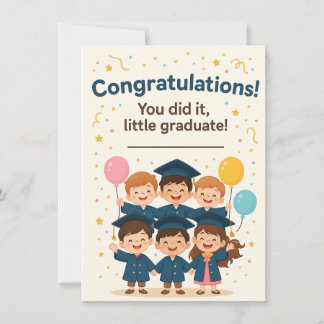 Cartão de Parabéns Pequeno Graduado