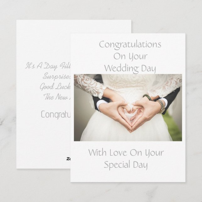 Cartão de Parabéns Personalizados Elegante (Frente/Verso)