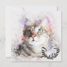 Cartão de Parabéns por um Novo Gato de Estimação