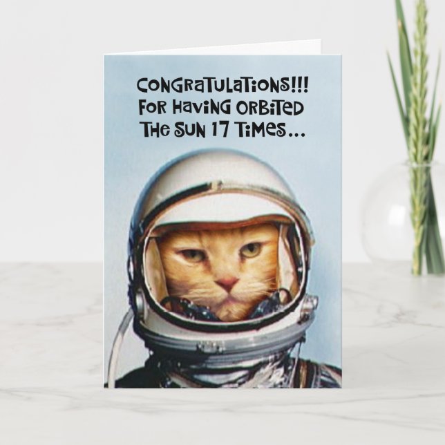 Cartão de Parabéns Snarky 17º aniversário (Frente)