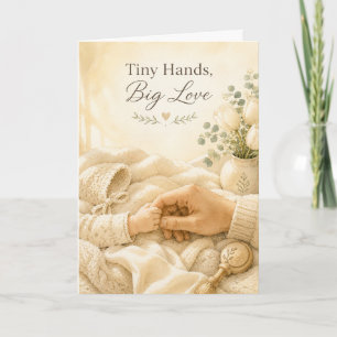 Cartão de Parabéns Tiny Hands Big Love para Bebê R