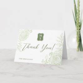Cartão de Parabéns Verde Ranunculus