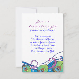 Cartão de Partido RSVP de Casamento do Tema PEACO