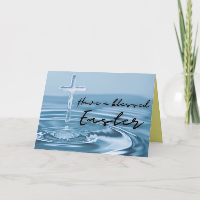 Cartão de Páscoa Abençoado Religioso (Frente)
