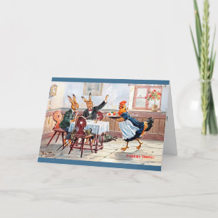 Cartão de Páscoa Arthur Thiele - Bunnies Dine no C