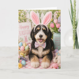 Cartão de Páscoa Bernedoodle