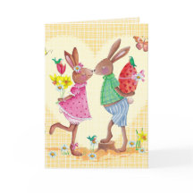 Cartão de páscoa bonito dos coelhos | do felz