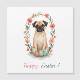 Cartão de páscoa com a fotografia de um cão