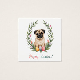 Cartão de páscoa com a fotografia de um cão
