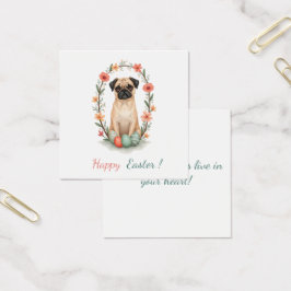 Cartão de páscoa com a fotografia de um cão