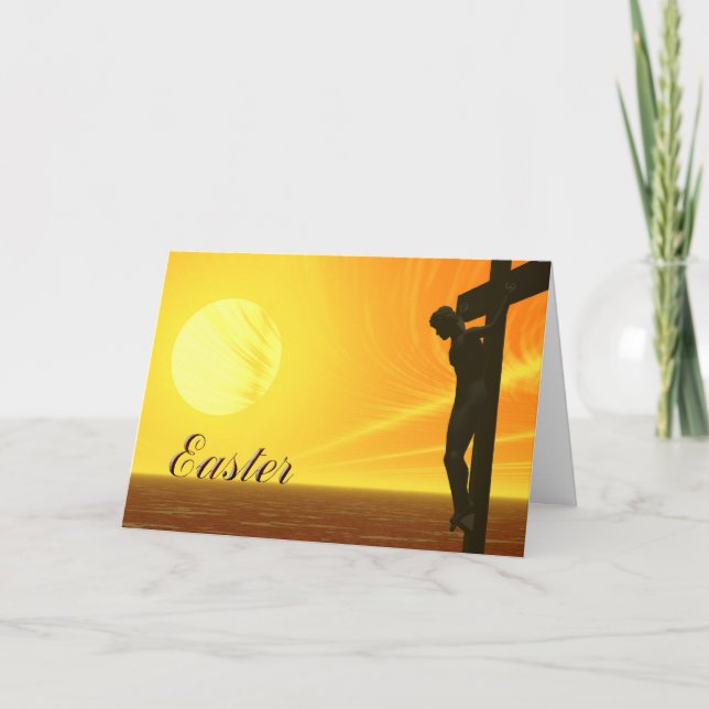 Cartão de Páscoa com crucificação (Frente)