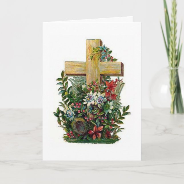 Cartão de Páscoa Cruzada Vitoriano (Frente)