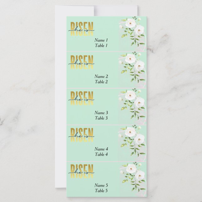 Cartão de Páscoa da Casa da Moeda Cristã Risen (Frente)