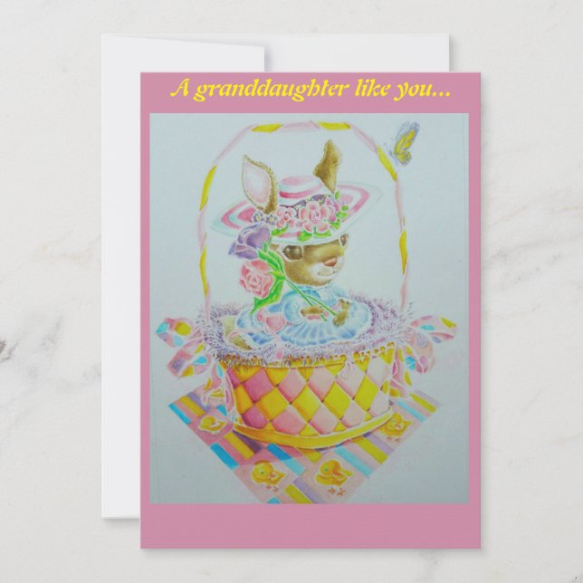 Cartão de Páscoa da neta (Frente)