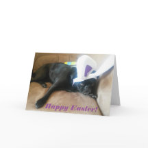 Cartão de páscoa das orelhas do coelho de Josie