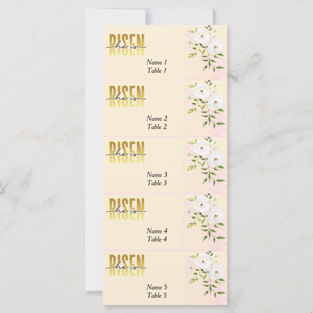 Cartão de Páscoa de Areia Religiosa Risen (Frente)