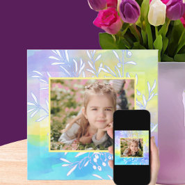 Cartão de Páscoa de Quadro de Imagem de Aquarela