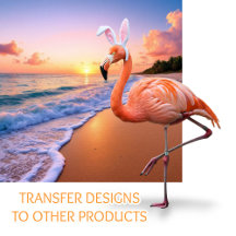 Cartão de Páscoa de Vida Flamingo Bunny Ears