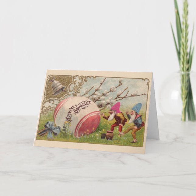 Cartão de páscoa do üdvözlet de Húsvéti do (Frente)