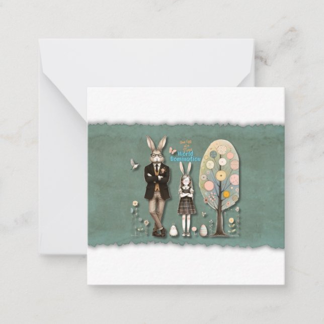 Cartão de Páscoa - Dominação Mundial, Um Ovo de Ca (Frente)