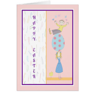 Cartão de páscoa dos pais para os filhos