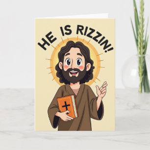 Cartão de Páscoa Feliz Ele Está Rizzin
