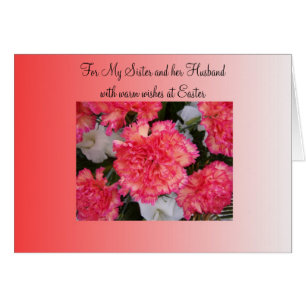 Cartão De Páscoa Irmã E Marido De Carnações