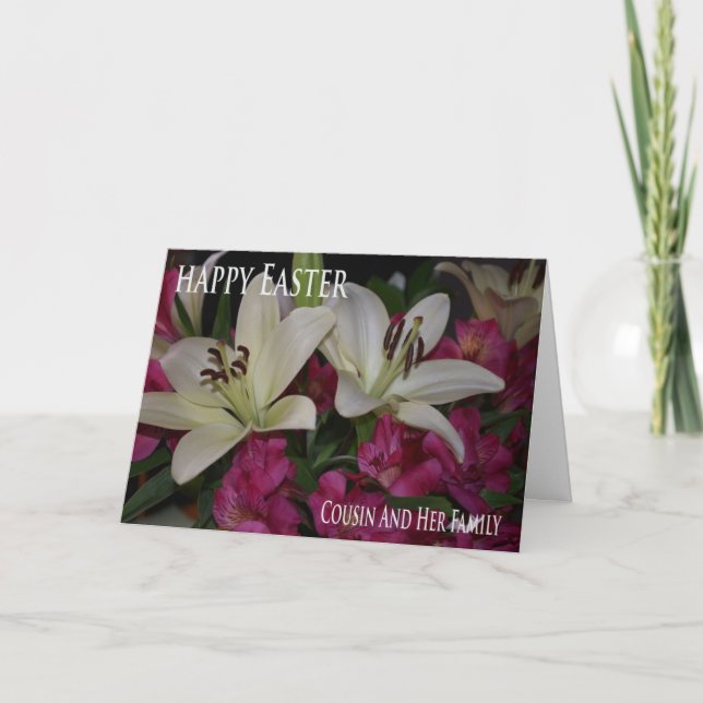 Cartão de páscoa para o primo e a sua família (Frente)