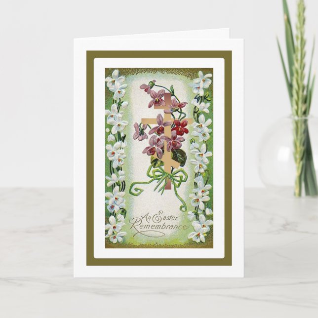 Cartão de Páscoa Pascha com oração de Rua. John Ch (Frente)