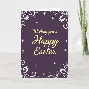 Cartão de Páscoa Plum Happy em Faux Foil