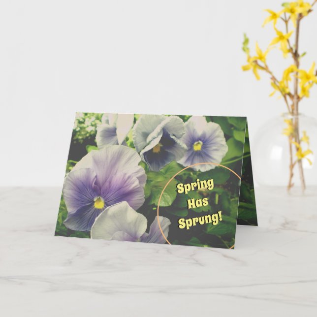 Cartão de Páscoa Violeta~Conversas Silenciosas (Flor Amarela)