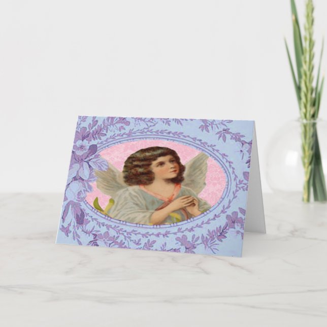 Cartão de Páscoa vitoriano romântico (Frente)