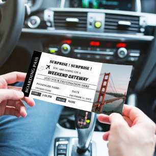 Cartão de Passagem de Embarque de Getaway no Fim d