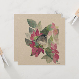 Cartão de Pássaro Junco Olhado Escuro