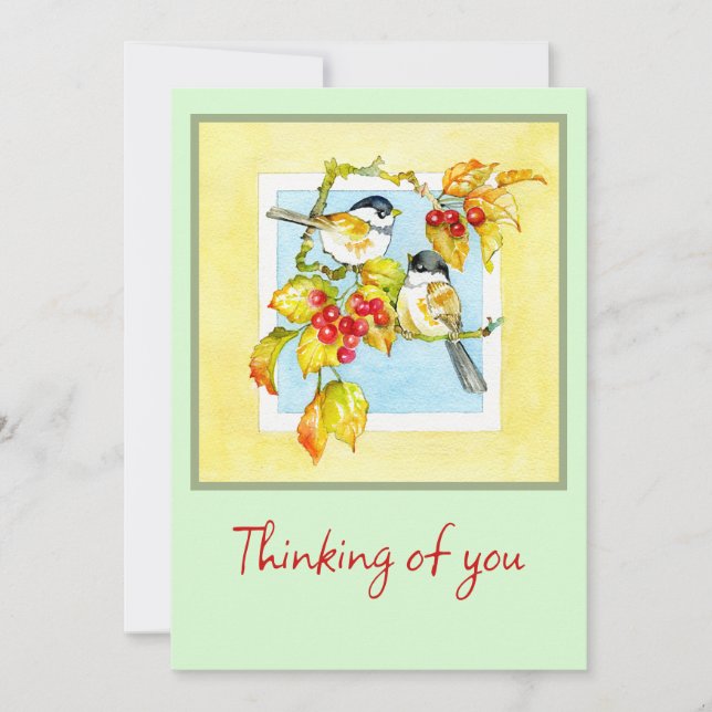 Cartão de Pássaros Sempre (Frente)