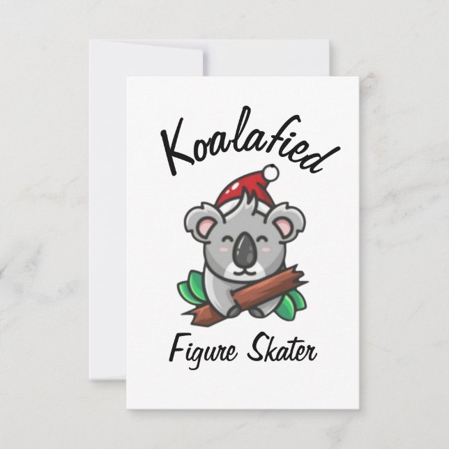 Cartão de Patinadora Artística Koalafied (Frente)