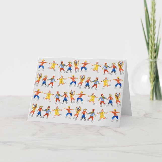 Cartão de Patinadores Artísticos para Caridade (Frente)