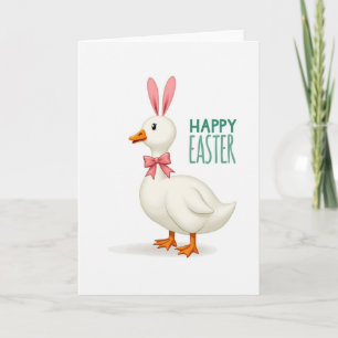 Cartão de Pato Festivo da Primavera