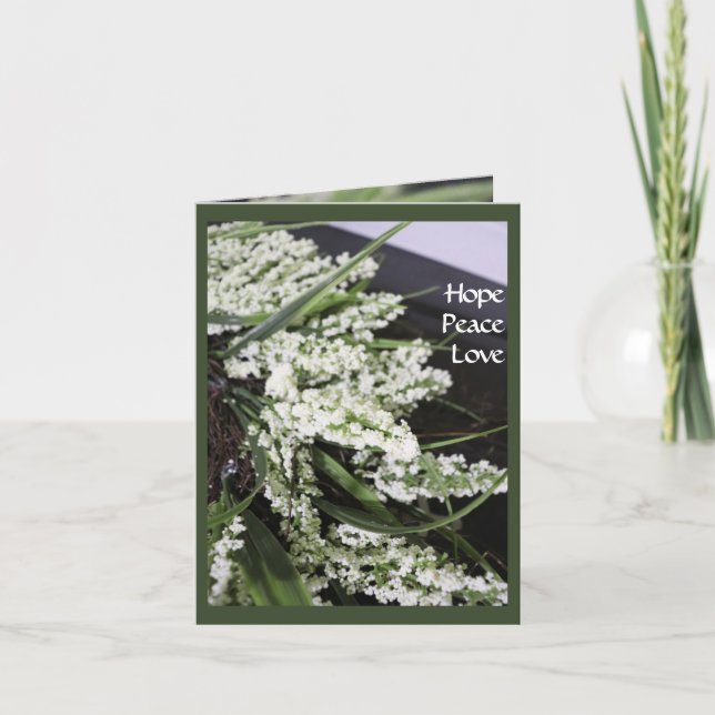 Cartão de Paz Solstice Winter Wreath (Frente)