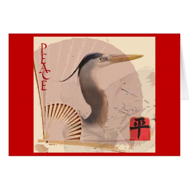 Cartão de Paz Vermelho (Frente horizontal)