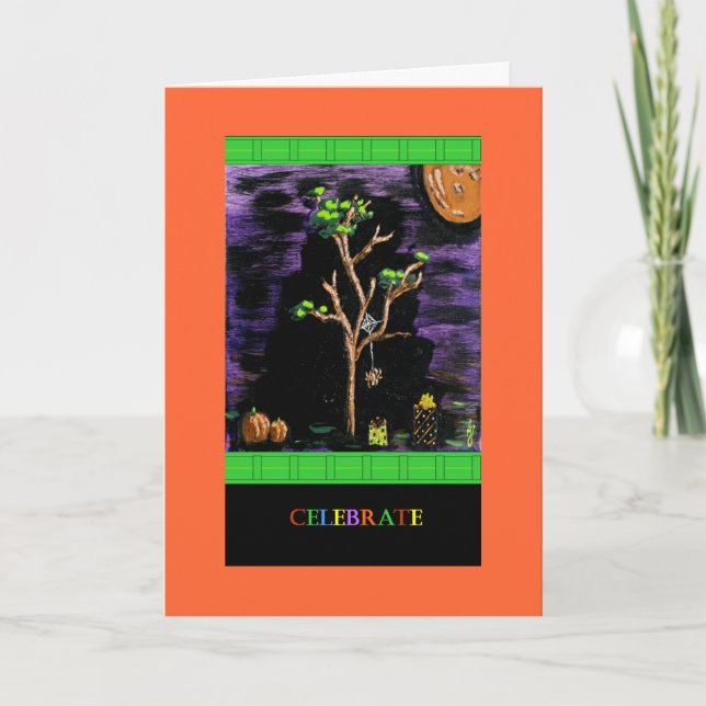 Cartão de PedagogyGreetings: O Dia das Bruxas (Frente)