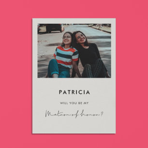 Cartão de pedido de honra manuscrito