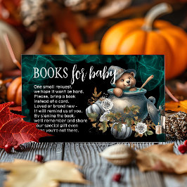 Cartão de pedido de livro de chá de bebê de Hallow