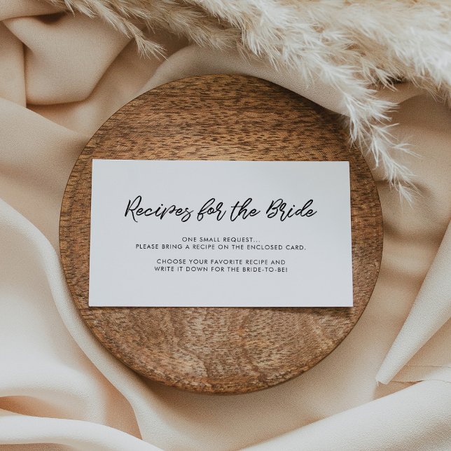 Cartão de pedido de receita de tipografia moderna (Criador carregado)