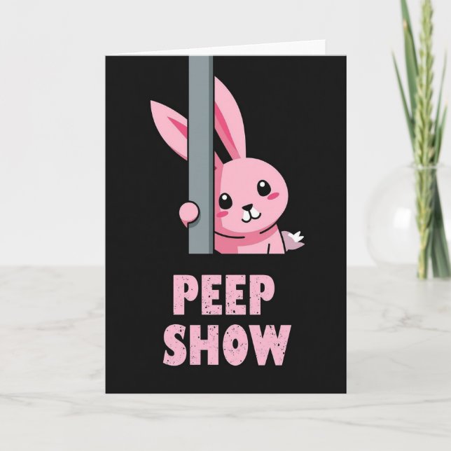 Cartão de Peep Show da Criatura Rosa (Frente)