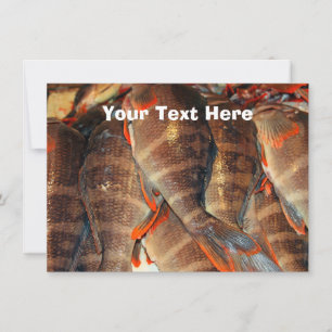 Cartão de peixe fresco personalizável