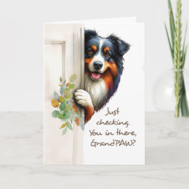 Cartão De Pele, Avô Engraçado Dia de os pais Pup